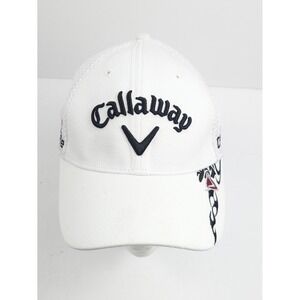 Callaway Golf Hat White Mesh Octane Logo Fitted Performance‎ Cap